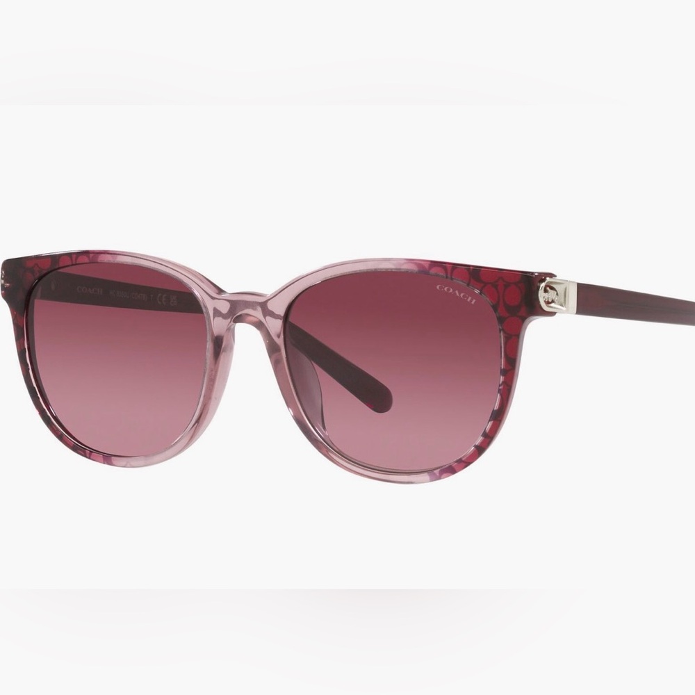 Coach Gradient Red 54 mm Round Sunglasses - Picture 2 of 15